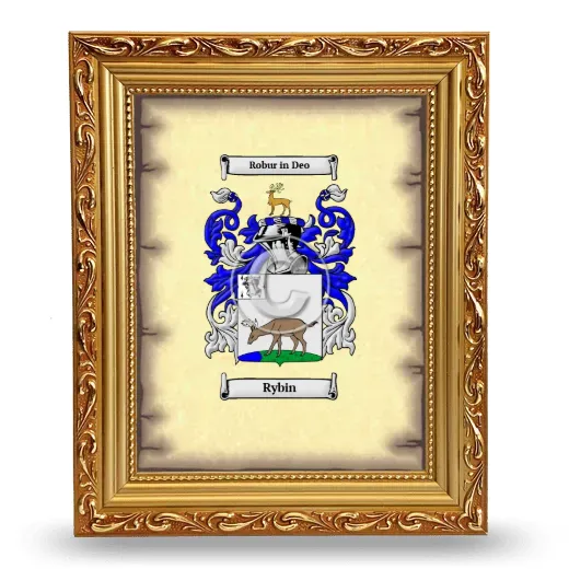 Rybin Coat of Arms Framed - Gold