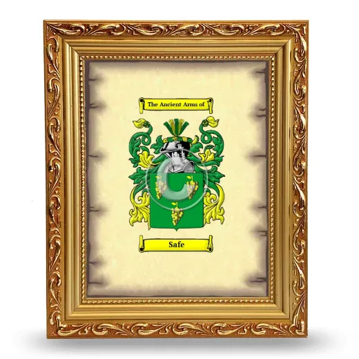 Safe Coat of Arms Framed - Gold