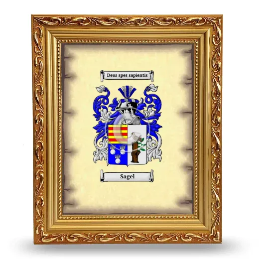 Sagel Coat of Arms Framed - Gold