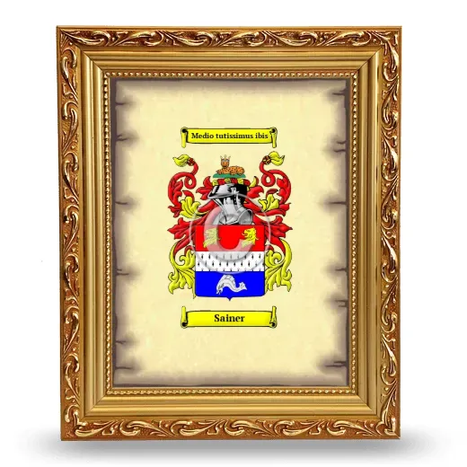 Sainer Coat of Arms Framed - Gold