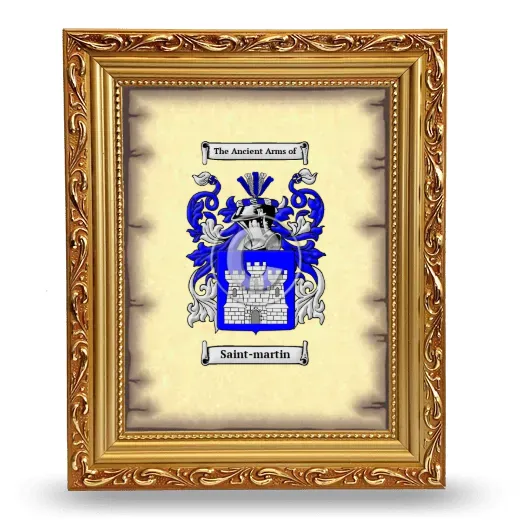 Saint-martin Coat of Arms Framed - Gold