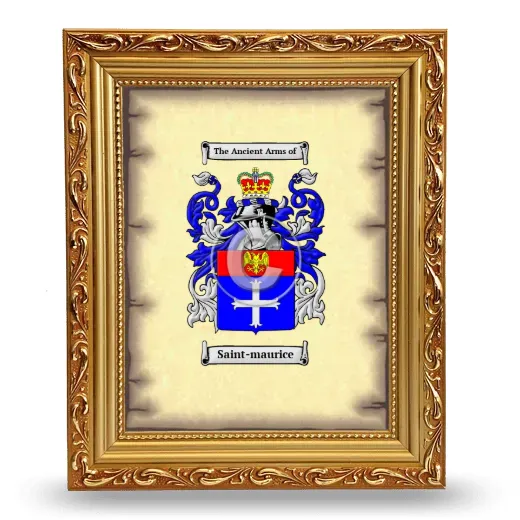 Saint-maurice Coat of Arms Framed - Gold
