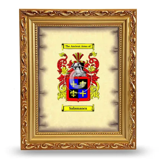 Salamanca Coat of Arms Framed - Gold