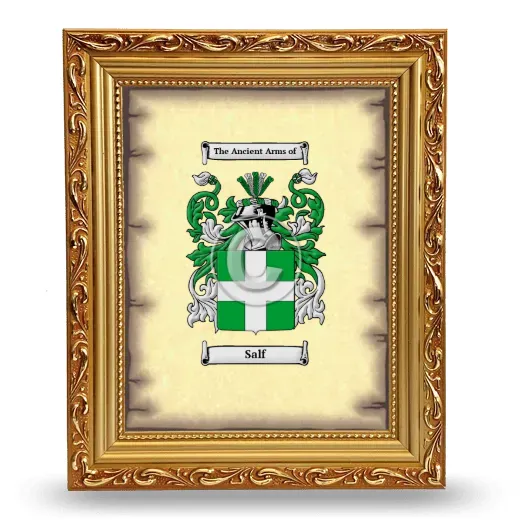 Salf Coat of Arms Framed - Gold