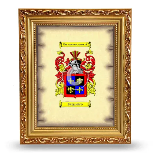 Salgueiro Coat of Arms Framed - Gold