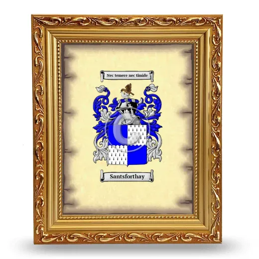 Santsforthay Coat of Arms Framed - Gold