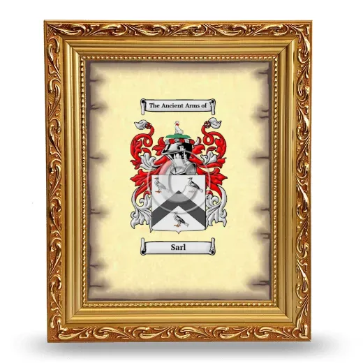 Sarl Coat of Arms Framed - Gold