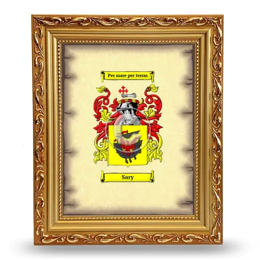 Sary Coat of Arms Framed - Gold