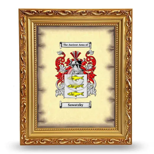 Sawatzky Coat of Arms Framed - Gold