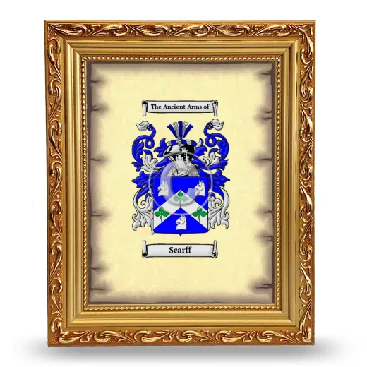 Scarff Coat of Arms Framed - Gold
