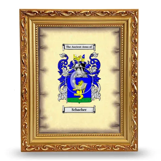 Schacher Coat of Arms Framed - Gold