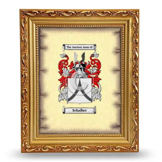 Schalber Coat of Arms Framed - Gold