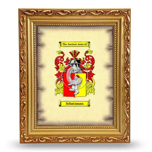 Schatzman Coat of Arms Framed - Gold