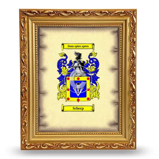 Scherp Coat of Arms Framed - Gold