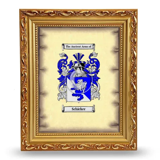 Schicker Coat of Arms Framed - Gold