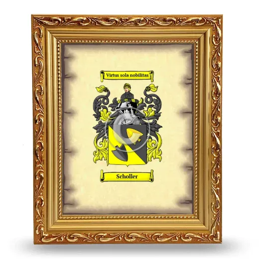 Scholler Coat of Arms Framed - Gold
