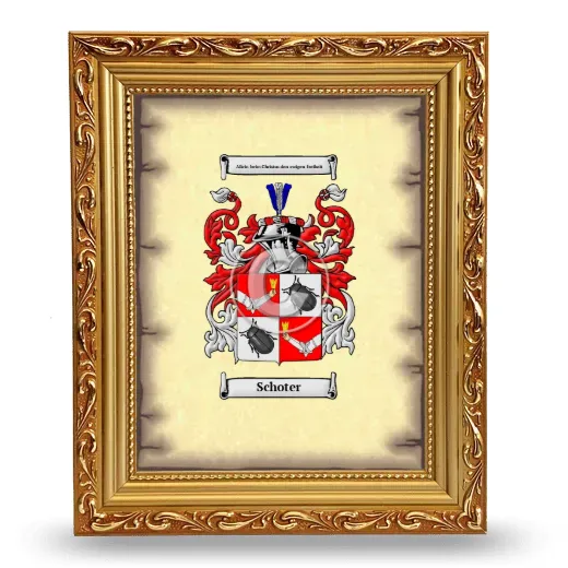 Schoter Coat of Arms Framed - Gold