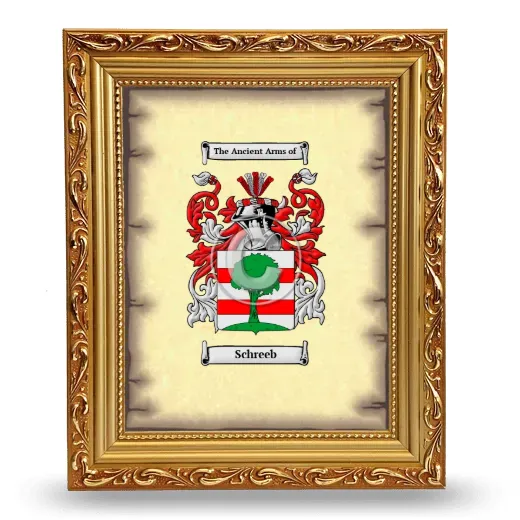Schreeb Coat of Arms Framed - Gold