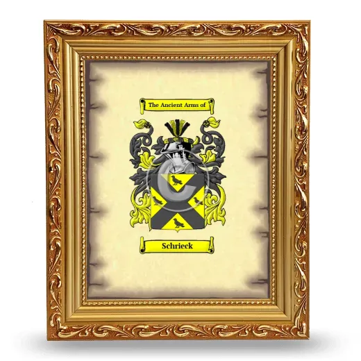 Schrieck Coat of Arms Framed - Gold