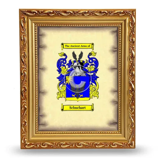 Schuchart Coat of Arms Framed - Gold