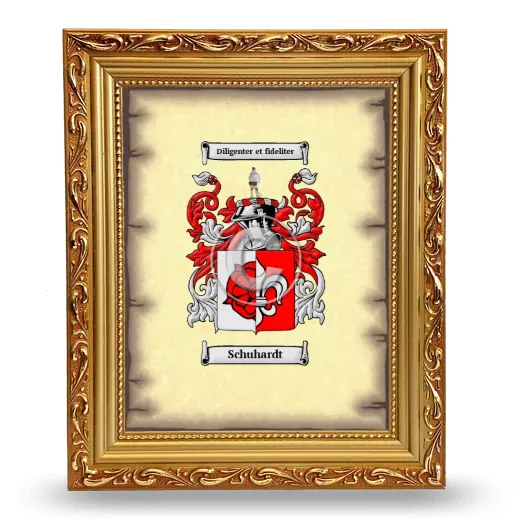 Schuhardt Coat of Arms Framed - Gold