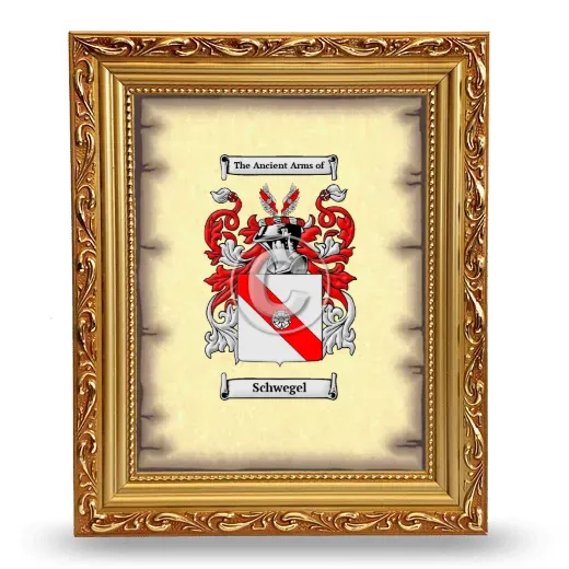 Schwegel Coat of Arms Framed - Gold