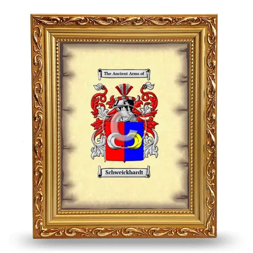 Schweickhardt Coat of Arms Framed - Gold