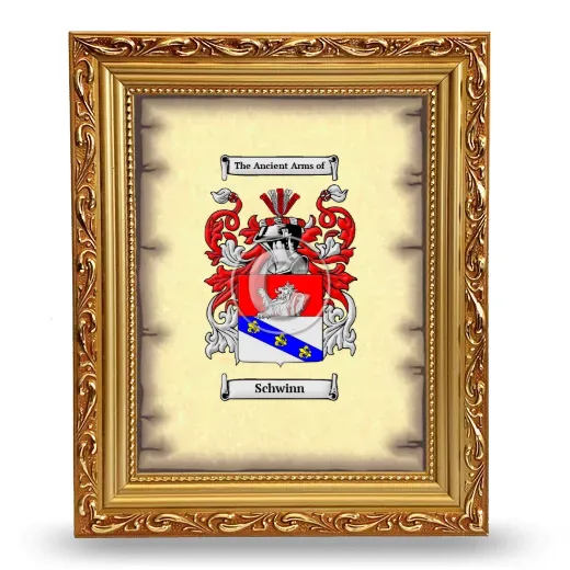 Schwinn Coat of Arms Framed - Gold