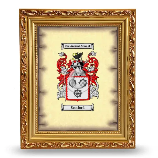 Scotford Coat of Arms Framed - Gold