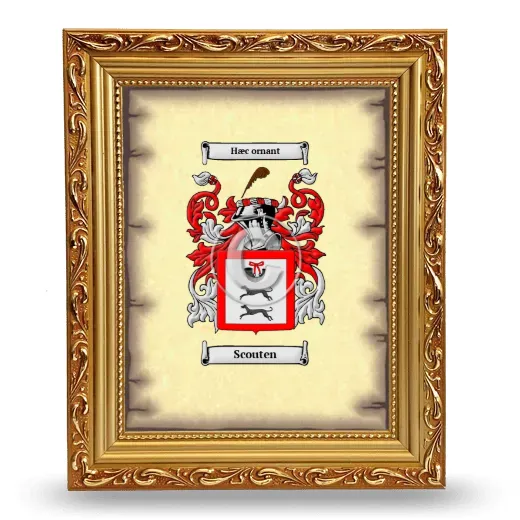 Scouten Coat of Arms Framed - Gold