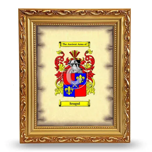 Seagul Coat of Arms Framed - Gold
