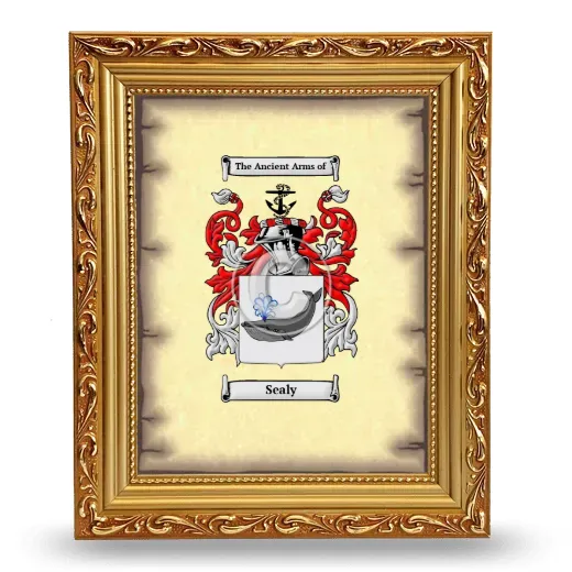 Sealy Coat of Arms Framed - Gold