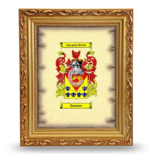 Seamer Coat of Arms Framed - Gold
