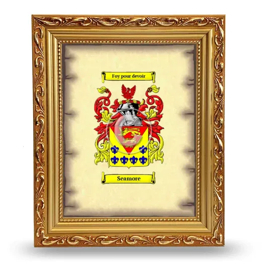 Seamore Coat of Arms Framed - Gold
