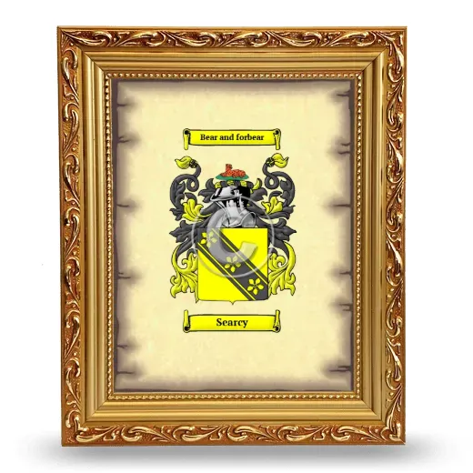 Searcy Coat of Arms Framed - Gold