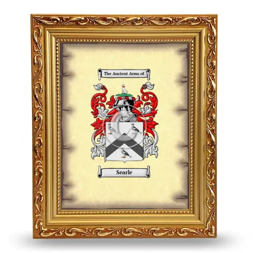 Searle Coat of Arms Framed - Gold