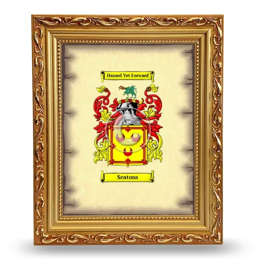 Seatons Coat of Arms Framed - Gold