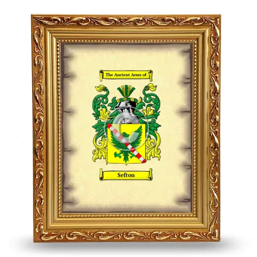 Sefton Coat of Arms Framed - Gold