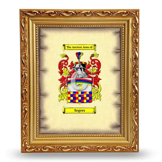 Segers Coat of Arms Framed - Gold