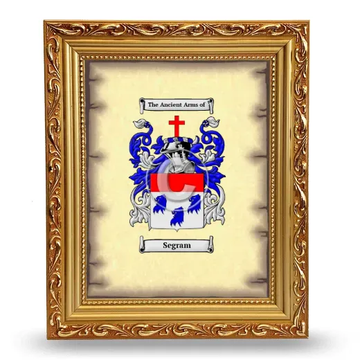 Segram Coat of Arms Framed - Gold