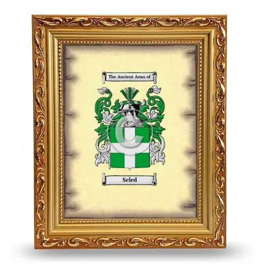 Seled Coat of Arms Framed - Gold