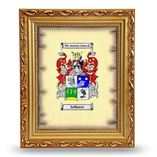 Selhorst Coat of Arms Framed - Gold