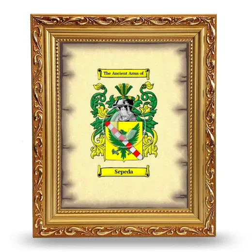 Sepeda Coat of Arms Framed - Gold