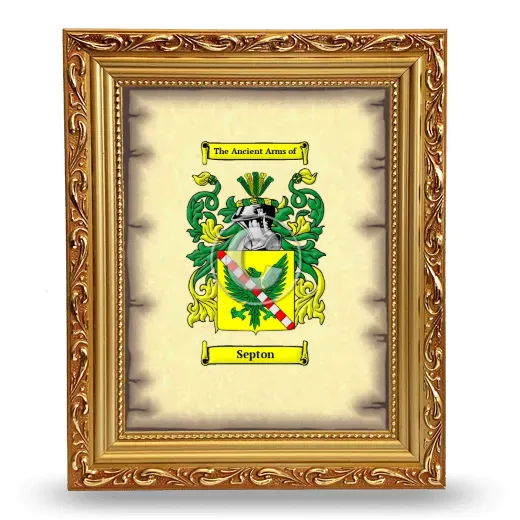 Septon Coat of Arms Framed - Gold