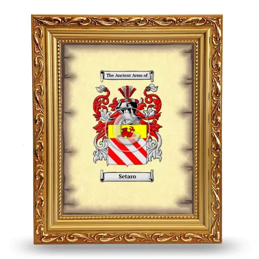 Setaro Coat of Arms Framed - Gold
