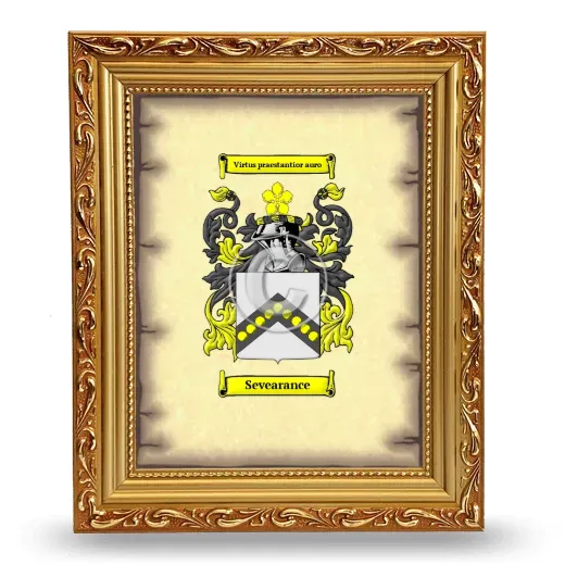 Sevearance Coat of Arms Framed - Gold