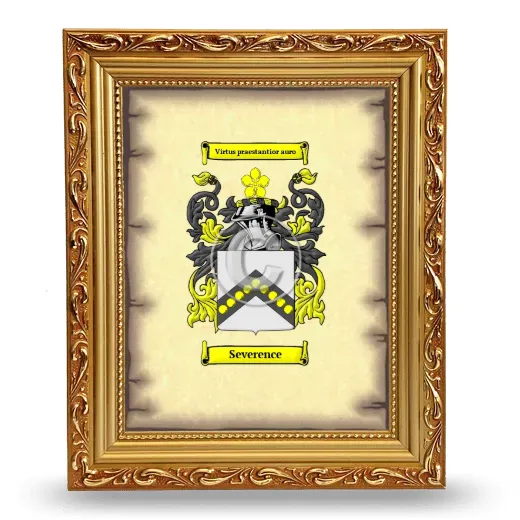 Severence Coat of Arms Framed - Gold