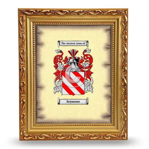 Seymour Coat of Arms Framed - Gold