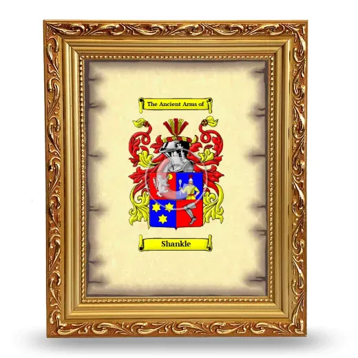 Shankle Coat of Arms Framed - Gold