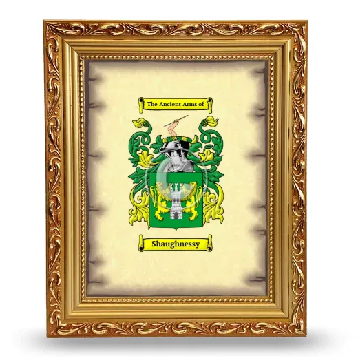 Shaughnessy Coat of Arms Framed - Gold